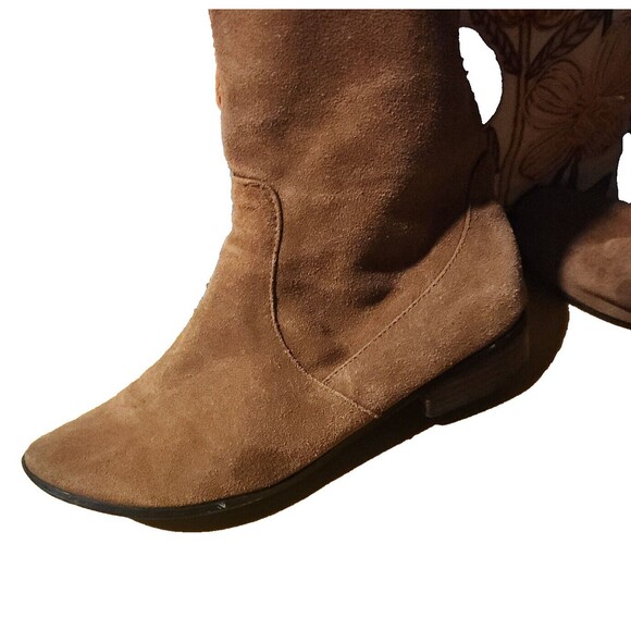 BDG Knee High Boots Brown Suede Leather Pull On riding Urban Outfitters US 9 - Picture 3 of 16